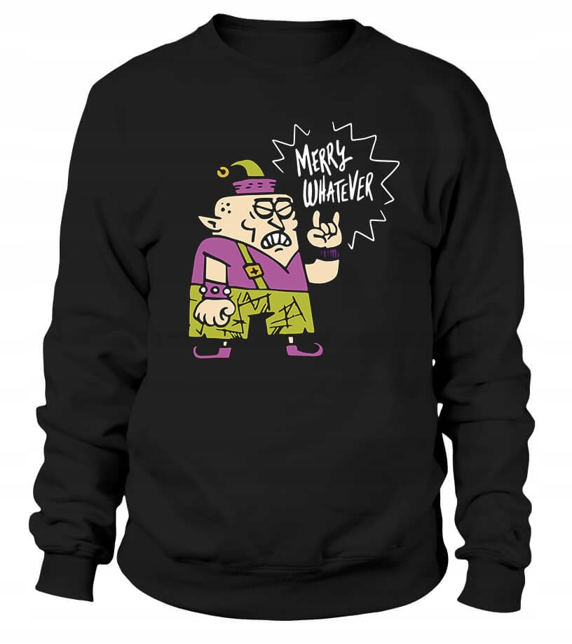 Pánská Mikina Merry Whatever M Černá Dárek k Vánocům pro muže a muže