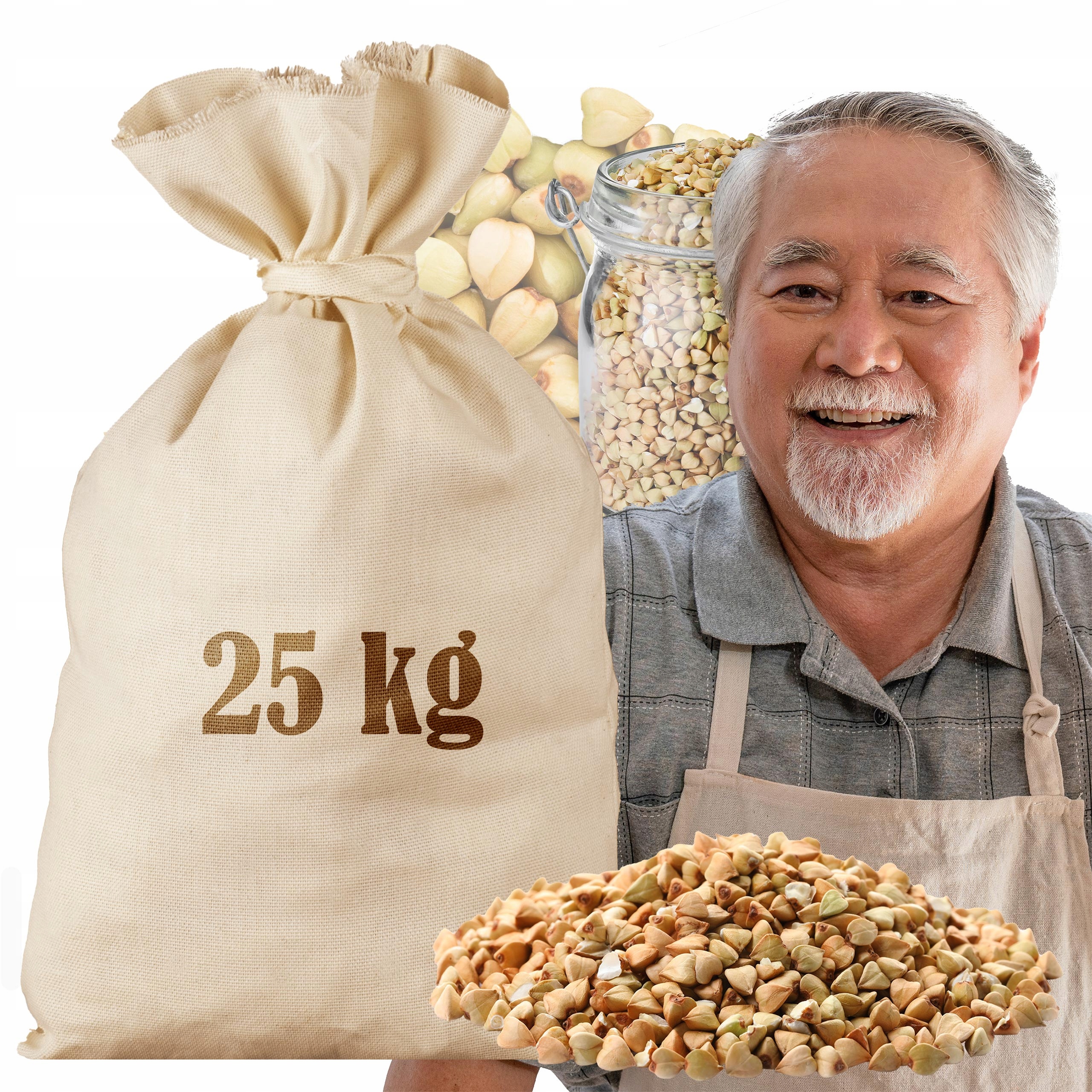 Levně Nepražená Pohanková Kaše 25 Kg Sáček