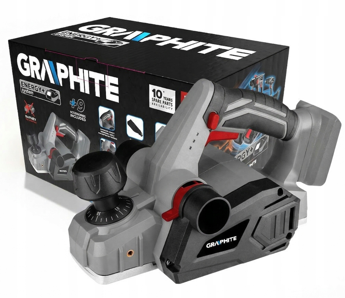 Akumulátorový hoblík Energy+ 18 V bez akumulátoru Graphite