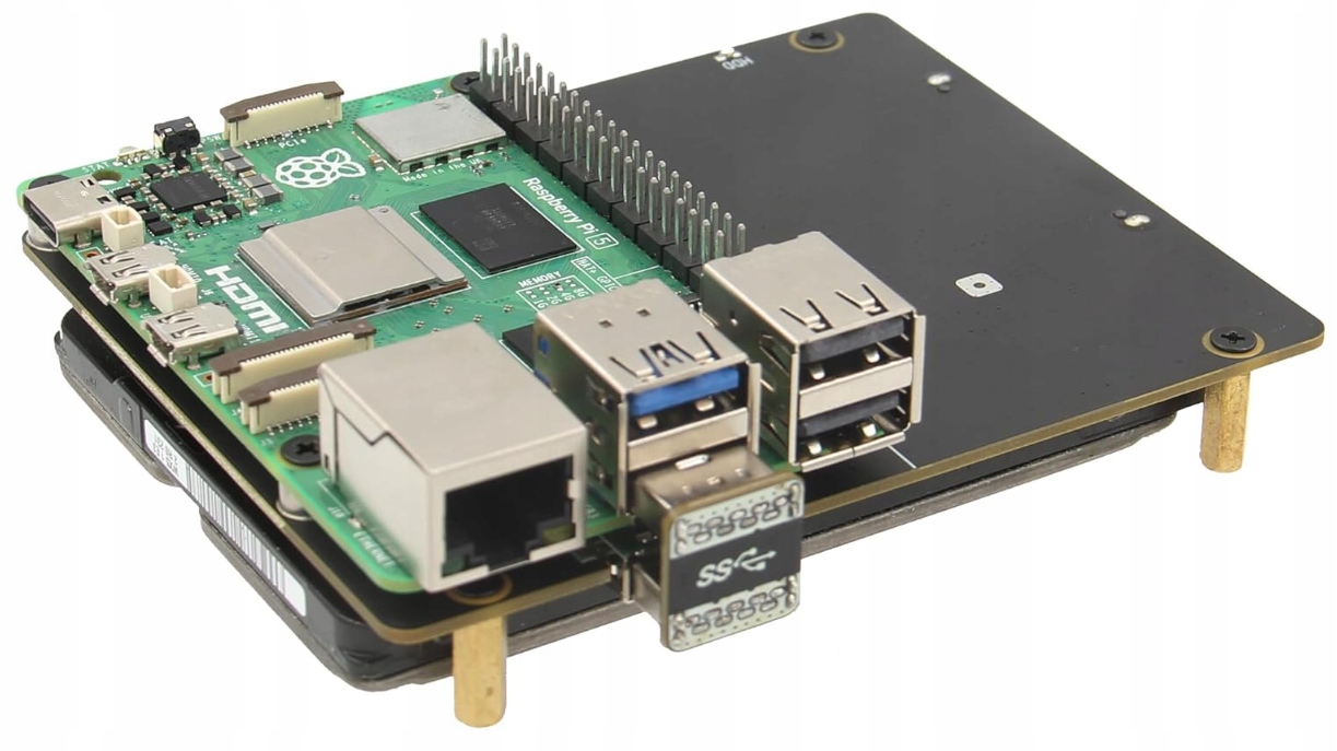 Raspberry Pi 5 płytka rozszerzeń Geekworm X1100 2,5" Sata Hdd/ssd