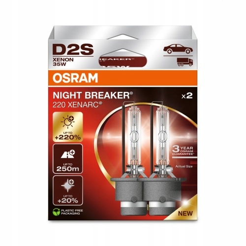 Žárovky Osram D2S 85V 35W Xenarc Night Breaker 220 +220% Kpl. 2 ks