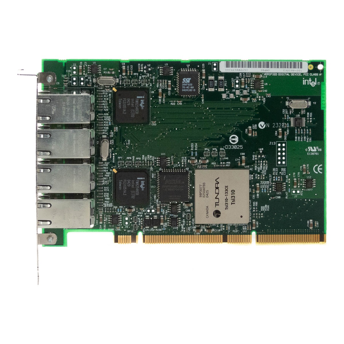 Intel PRO/1000 Mt C32199-001 Quad Port Gigabit Server Adapter Pci-x Card