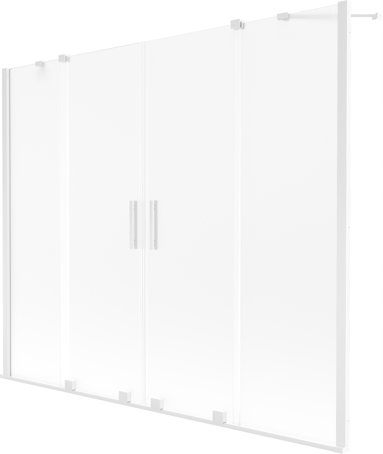 Mexen Velar Duo Parawan Nawannowy 2-SKRZYDŁOWY Rozsuwany 190X150 CM Biały