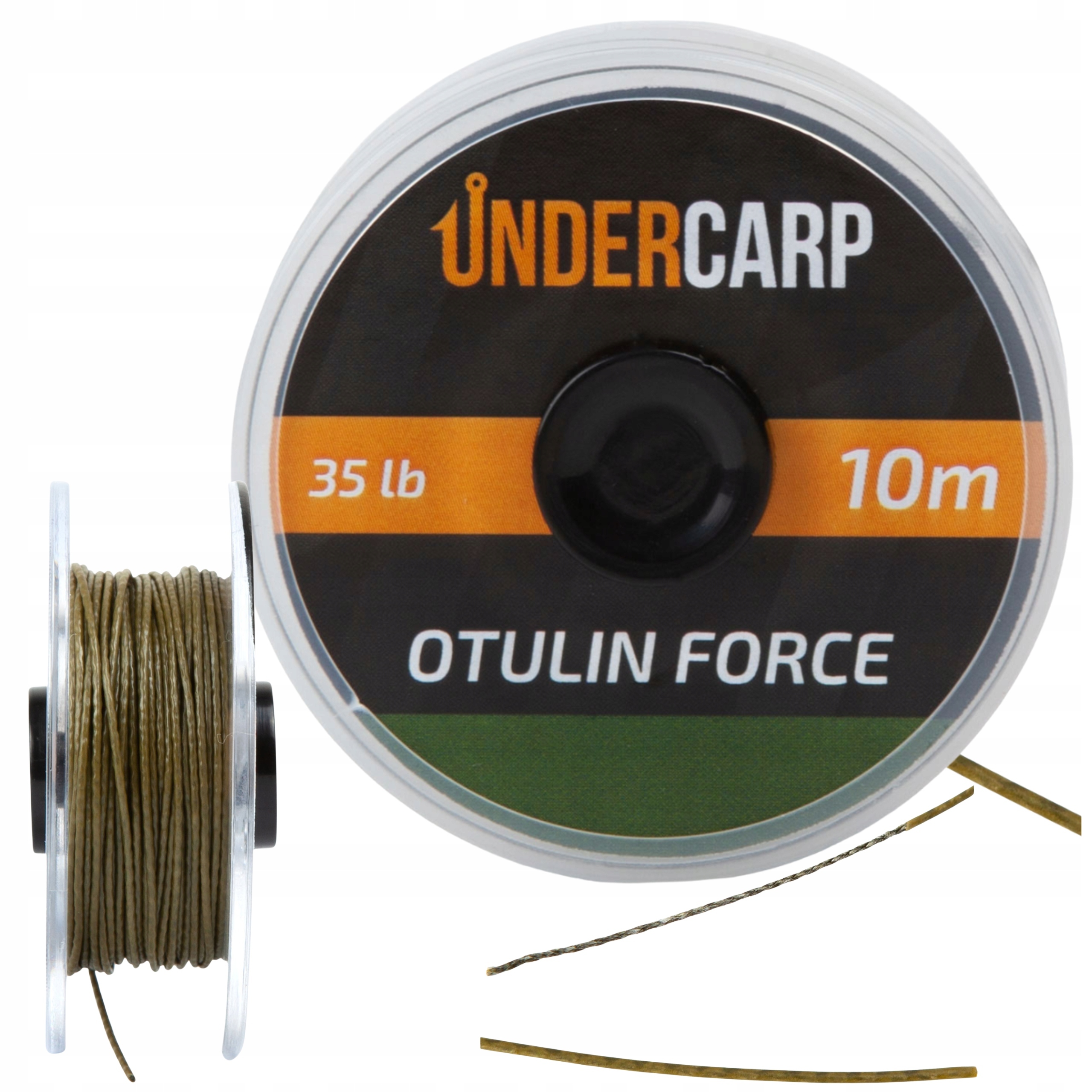 Plecionka przyponowa karpiowa w Otulinie 10m 35lbs Force Undercarp Zielona