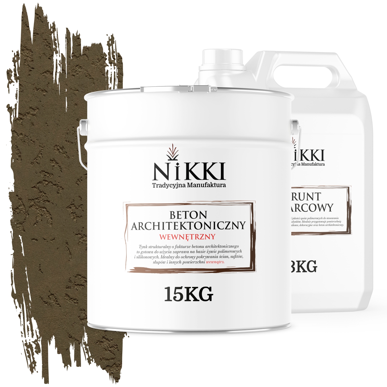 Vnitřní architektonický beton zemina 10 m2 15 kg Khaki Tmavý F456