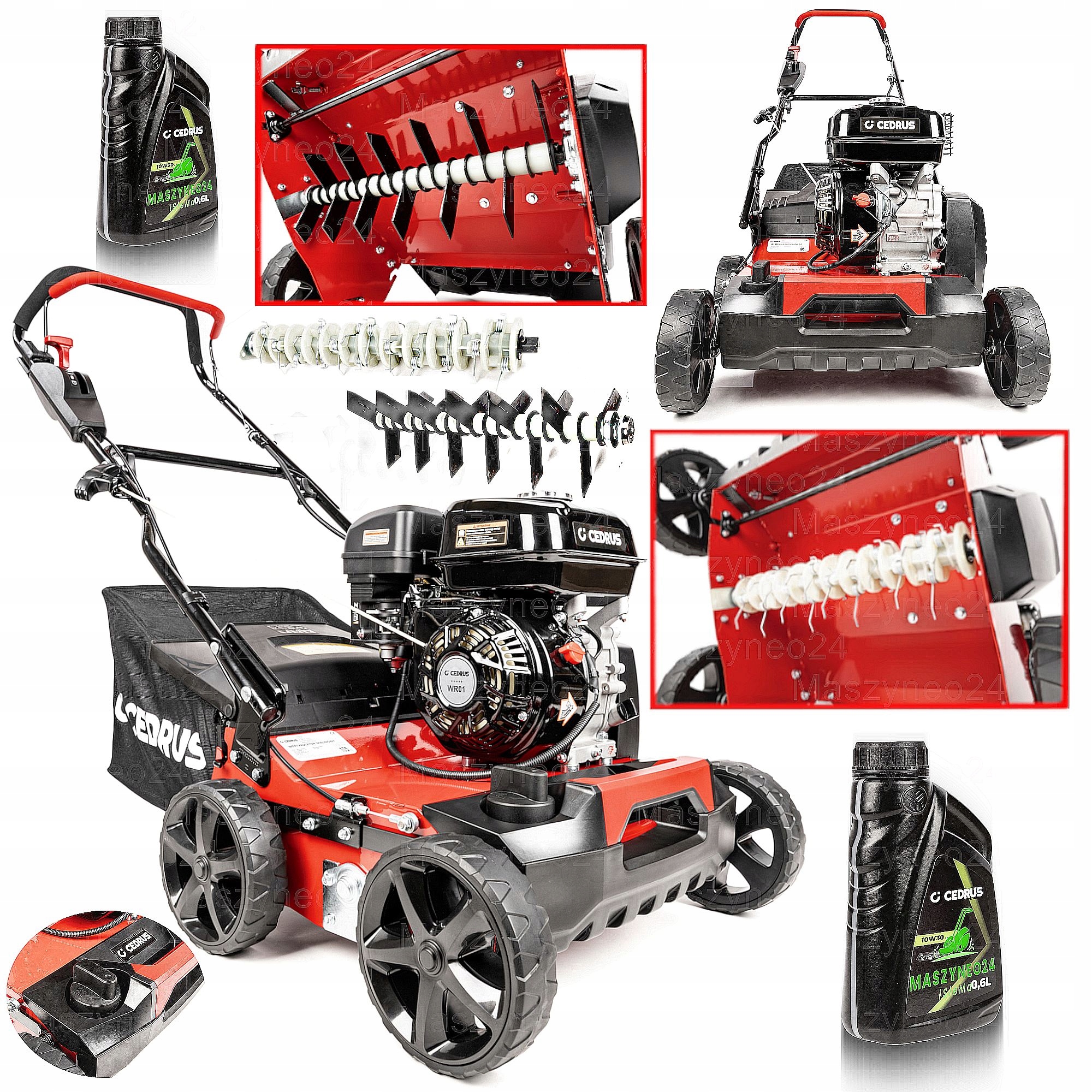 Wertykulator splinowy Cedrus WR01 2w1 Aearator 212cm3 2-WAŁKI Oleje