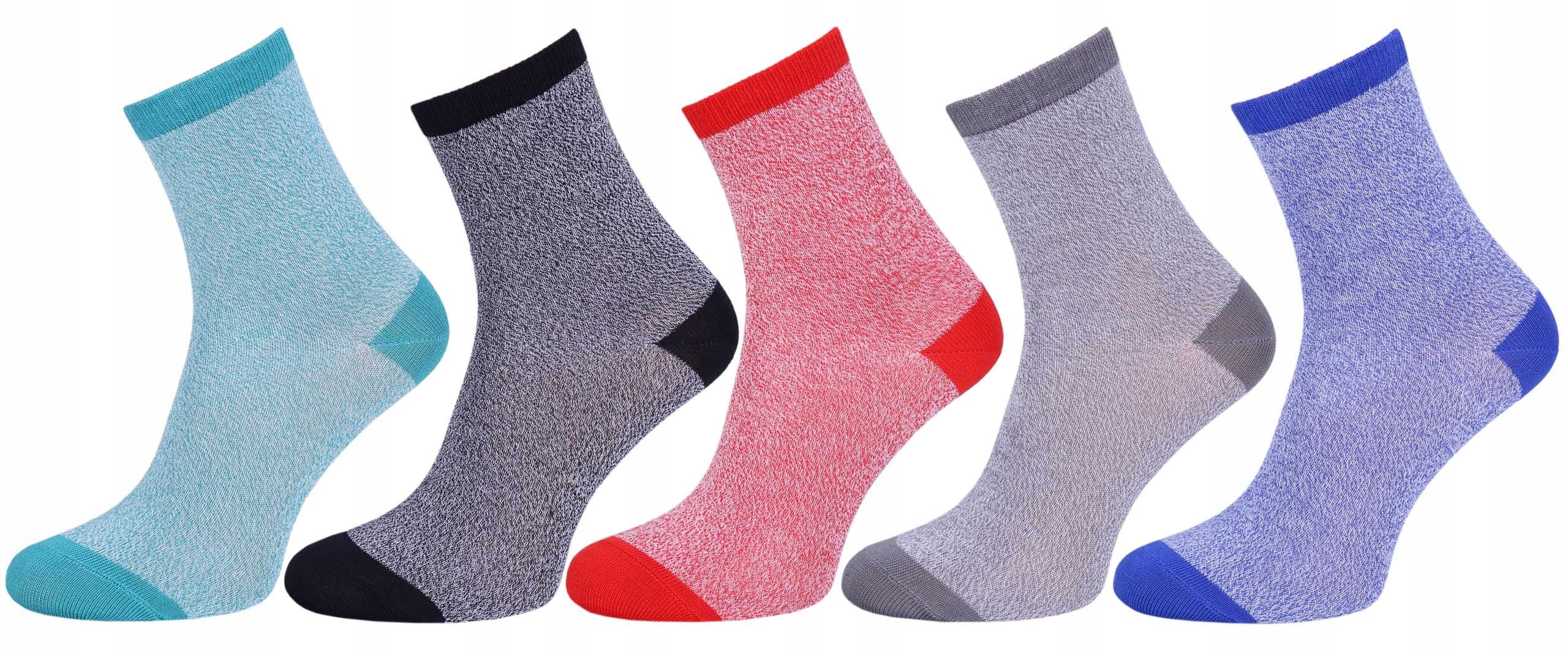 

5 par melanżowych skarpetek Oeko-tex 37-38,5