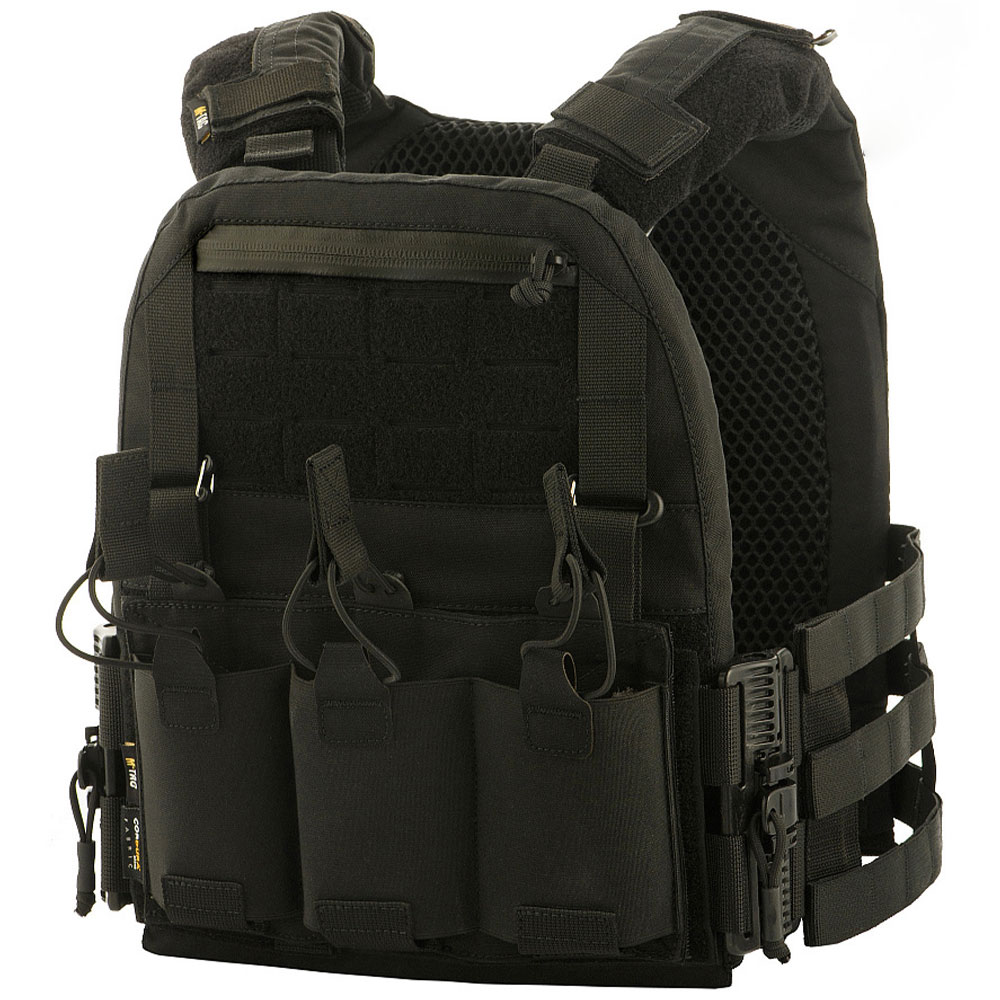 Vojenská taktická vesta typu Plate Carrier M-Tac Cuirass Qrs Black S/m