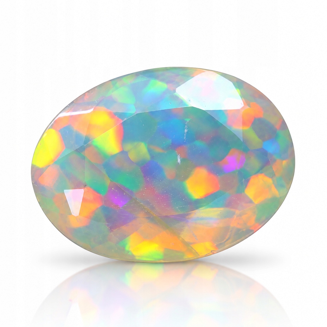 Přírodní opál 2.07 ct Ovál Etiopie certifikát Wbd