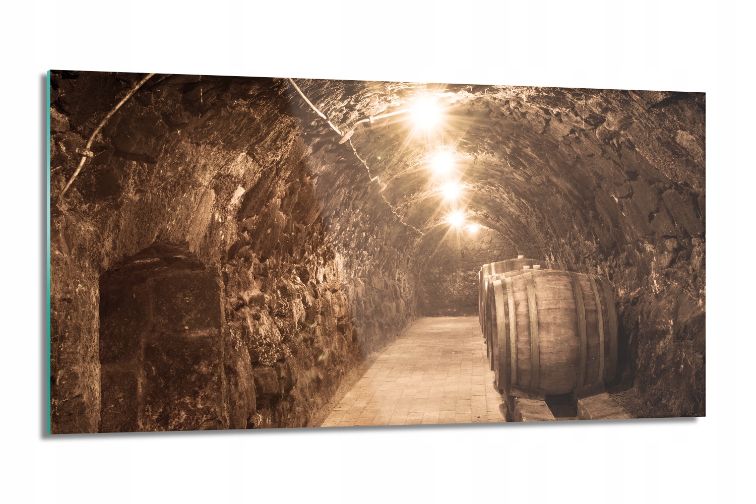 kuchynský panel Pivnica sudy víno 100x50 nástenný