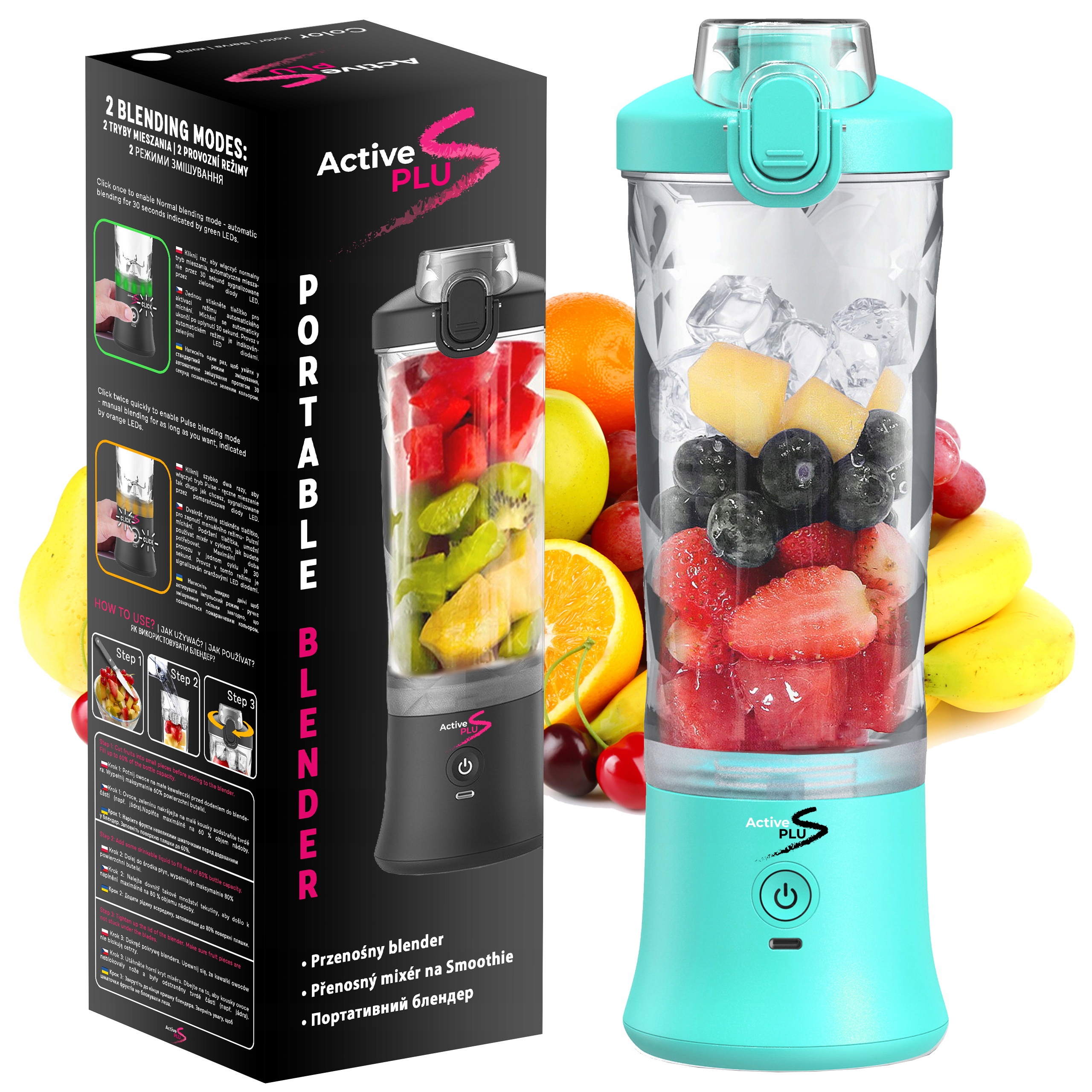 Originální přenosný mixér ActivePlus Bezdrátový 600ML Na Dárek