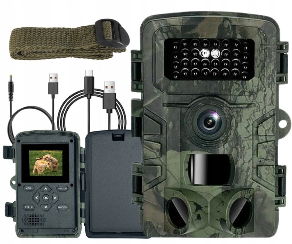 Fotopasca Lesná Poľovnícka Kamera 4K 60MP Vodotesná Wifi Aplikácia