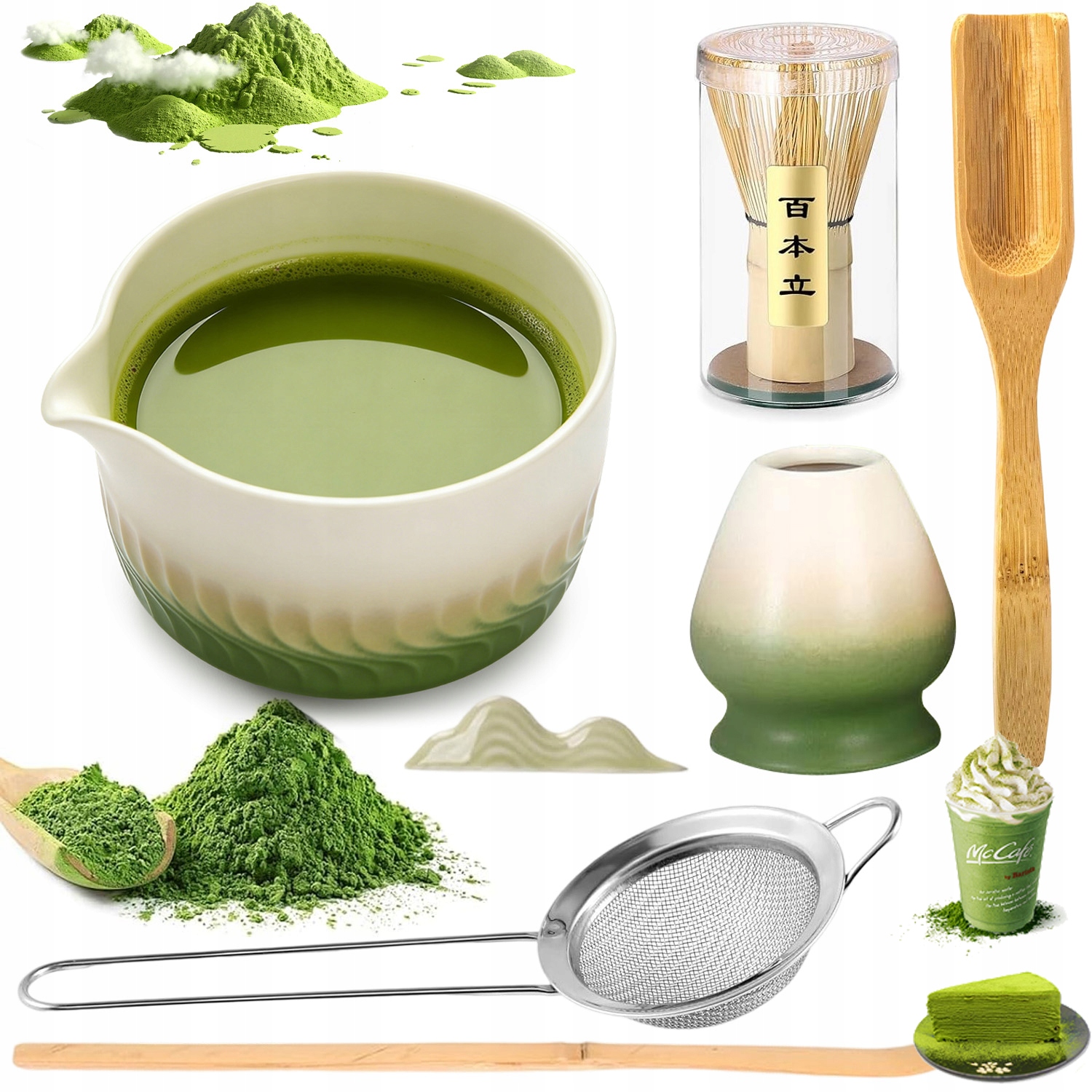 Bambusowy Zestaw Prezentowy Do Herbaty Matchy Chashaku Idealny 7W1