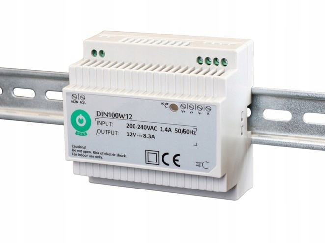 

Zasilacz Led Na Szynę Din Pos 8,3A 100W 12V