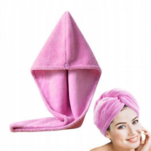 RĘCZNIK NA GŁOWĘ TURBAN MIKROFIBRA RÓŻOWY EAN (GTIN) 5903802502732