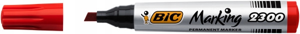 

Marker permanentny Bic 2300 czerwony ścięty