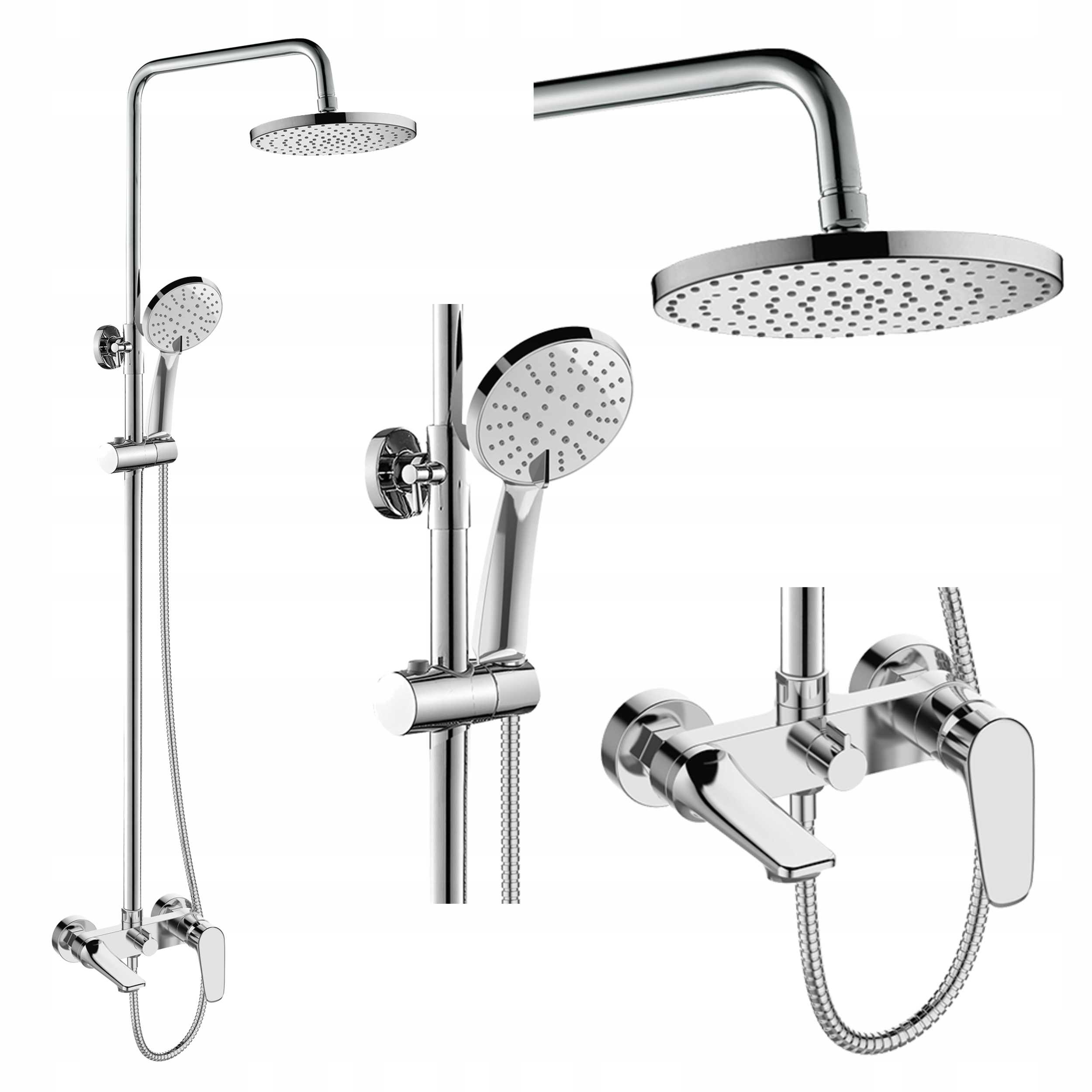 Sprchová Vanová Sprcha S Podomítkovou Baterií, Chrom, Dokos