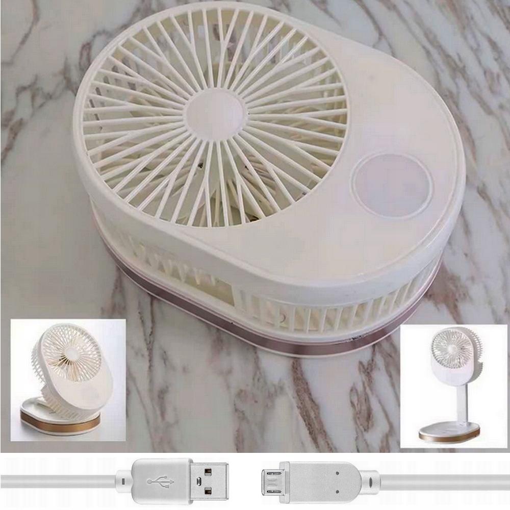 WENTYLATOR BIURKOWY WIATRAK DO DOMU BIURA SYPIALNI LAMPKA LED USB REGULACJA Marka inna