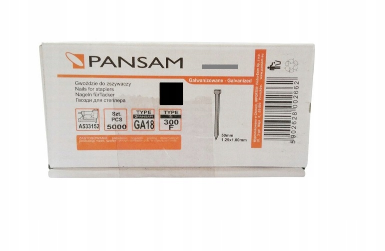 Gwoździe Szpilki Ga18 / 300 F 15 mm Do Zszywacza Kod producenta A536015