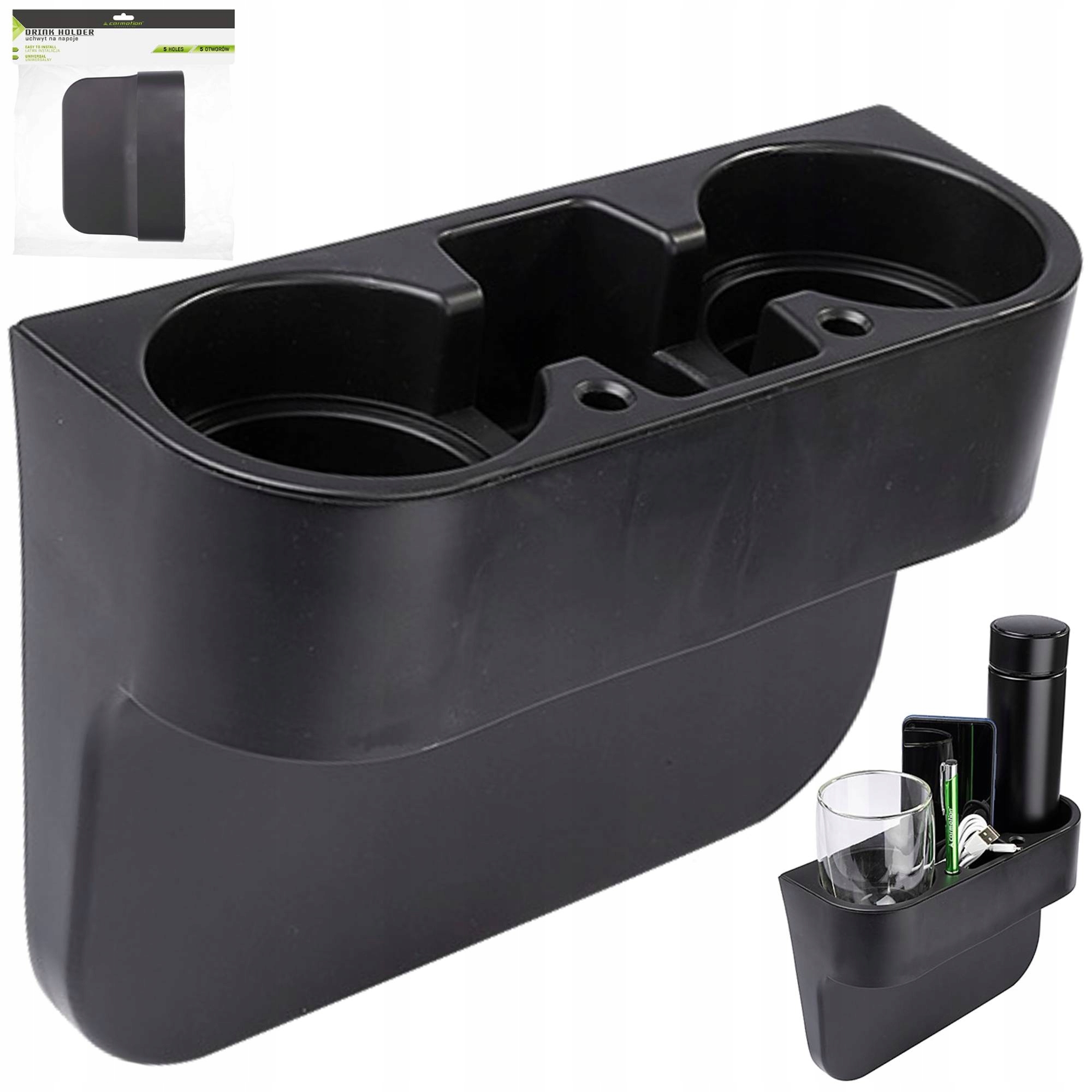 

Uchwyt Samochodowy Na Napoje Puszki Organizer 5W1