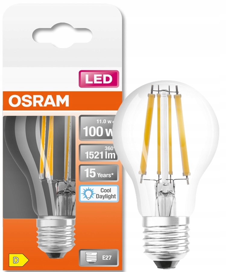 

Osram żarówka Led Fil 11W E27 barwa 6500K zimna