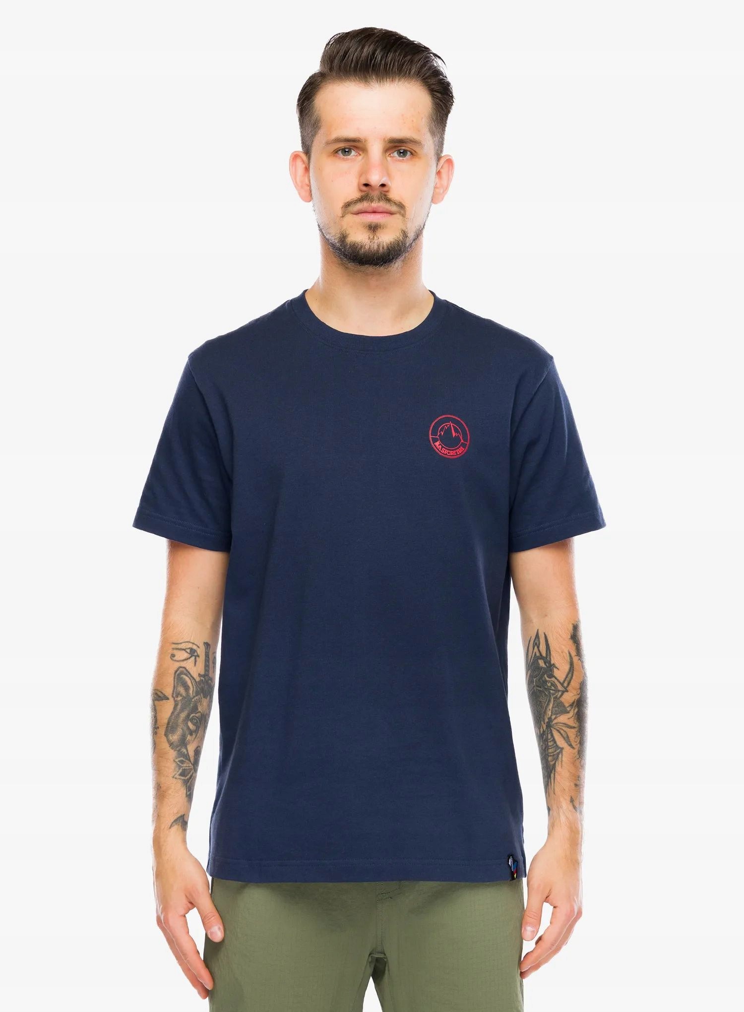 Koszulka bawełniana La Sportiva Circle Logo T-Shirt night sky/m. red XL