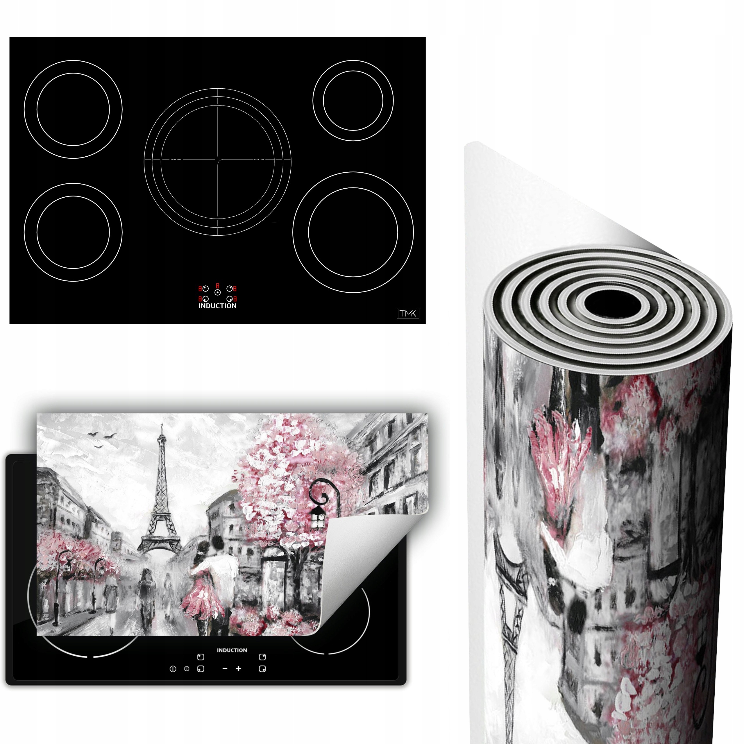 Vinylová Podložka Na Ochranu Kuchyňské Desky 90x52 šedá Paříž