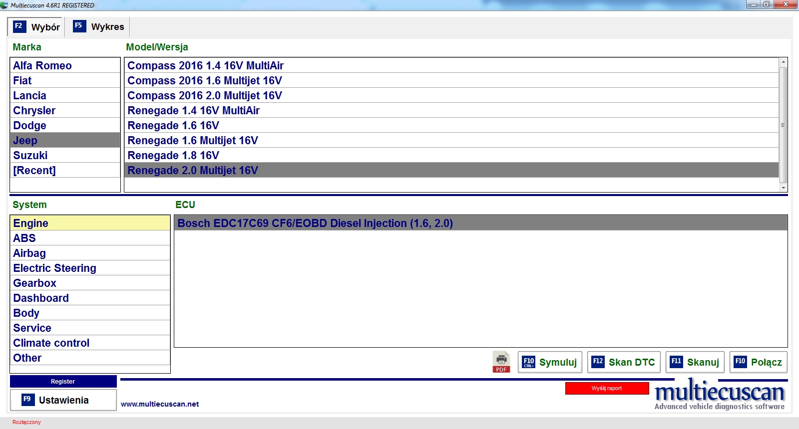 Interfejs FIAT ALFA LANCIA CAN multiecuscan PL Kod producenta Elm/Adapter