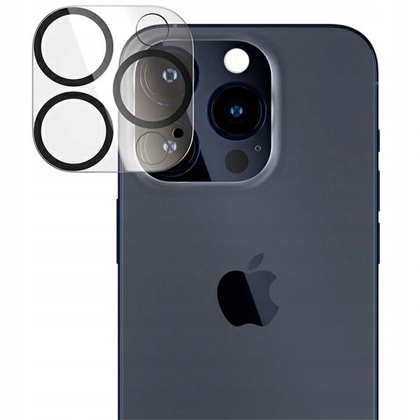 Sklo fotoaparátu PanzerGlass Perfect pro iPhone 15 Pro 15 Pro Max, černé
