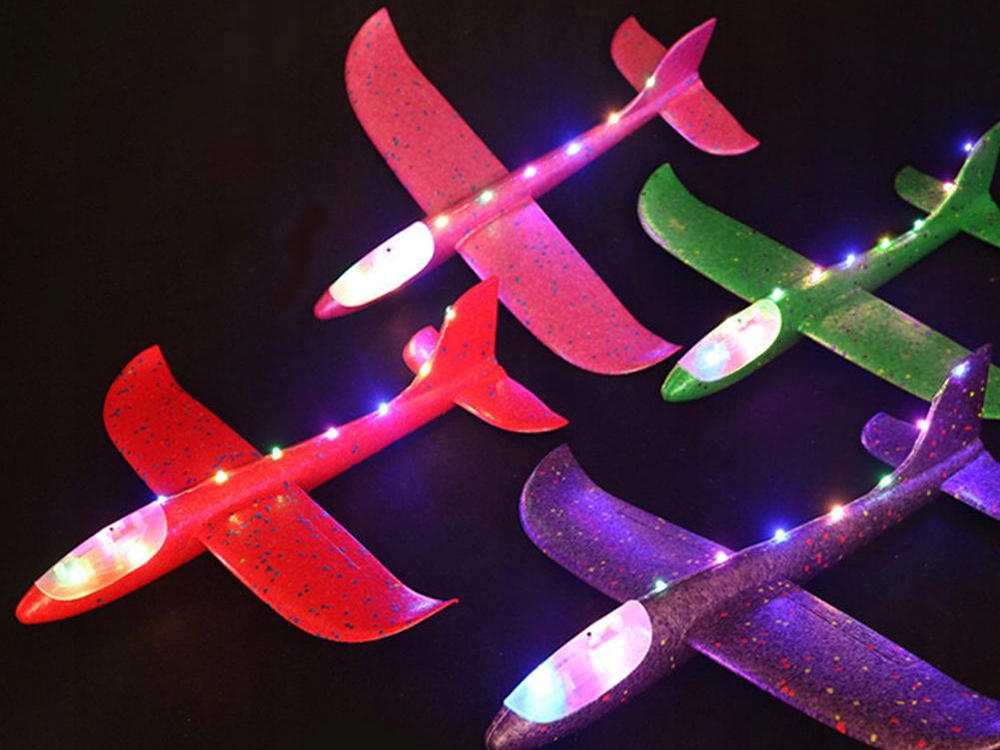 SAMOLOT STYROPIANOWY STYROPIANU 47CM ŚWIECĄCY LED MODEL SAMOLOTU SZYBOWIEC Model Samolot styropianowy LED 47cm