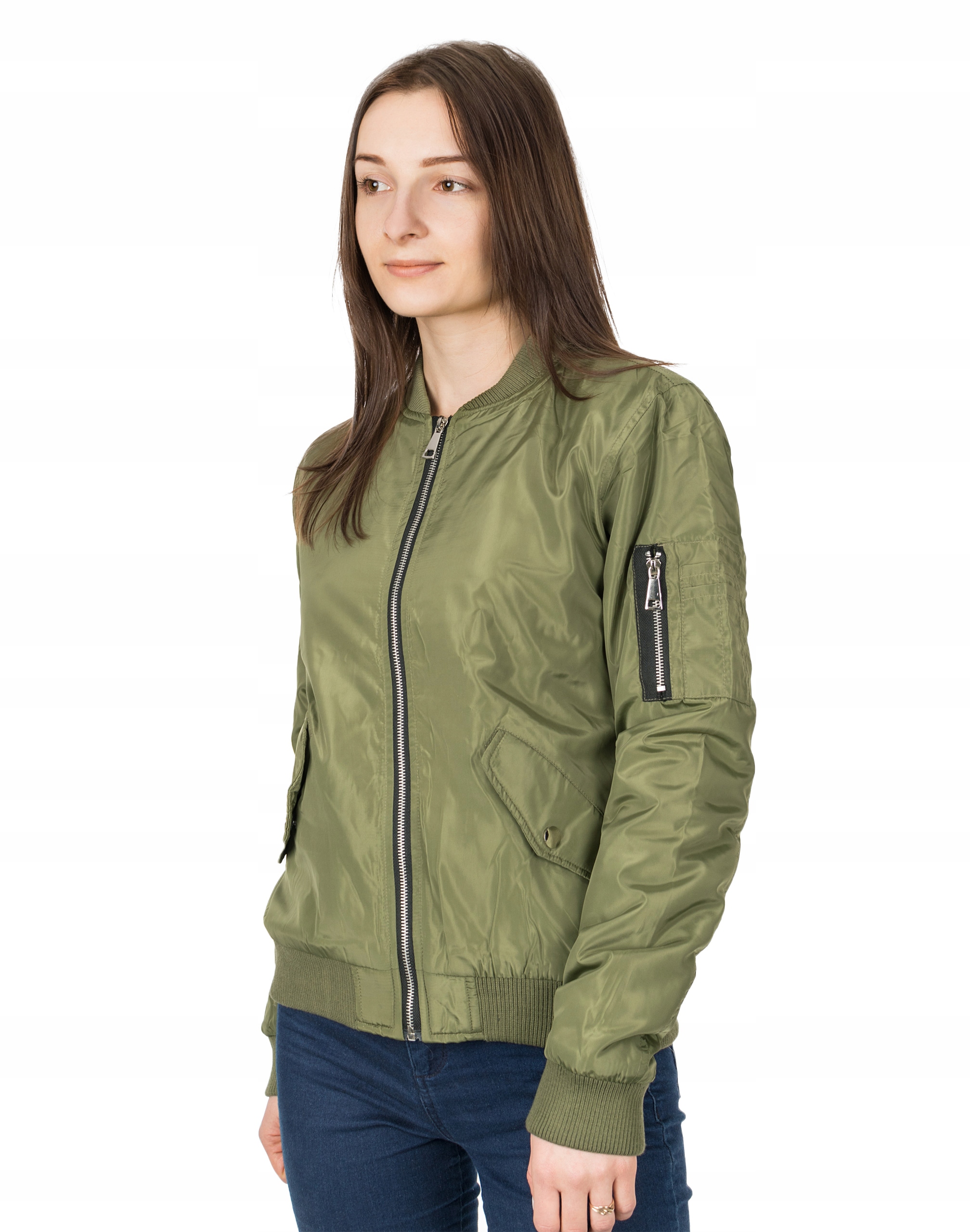 

Kurtka Damska Bomberka Bomber 23336 r L oliwkowa