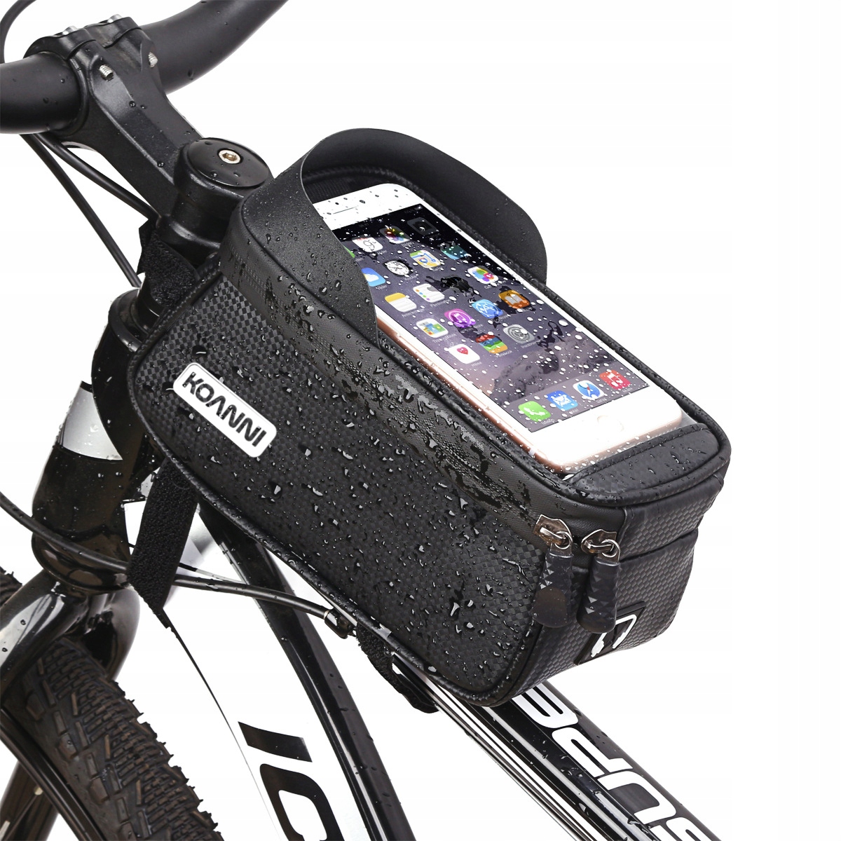 WODOODPORNA TORBA SAKWA ROWEROWA UCHWYT NA TELEFON Model SOLIDNA SASZETKA NA ROWER POKROWIEC NA TELEFON