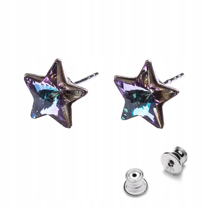 

Srebrne kolczyki z kr. Swarovski Gwiazdki 10mm VL