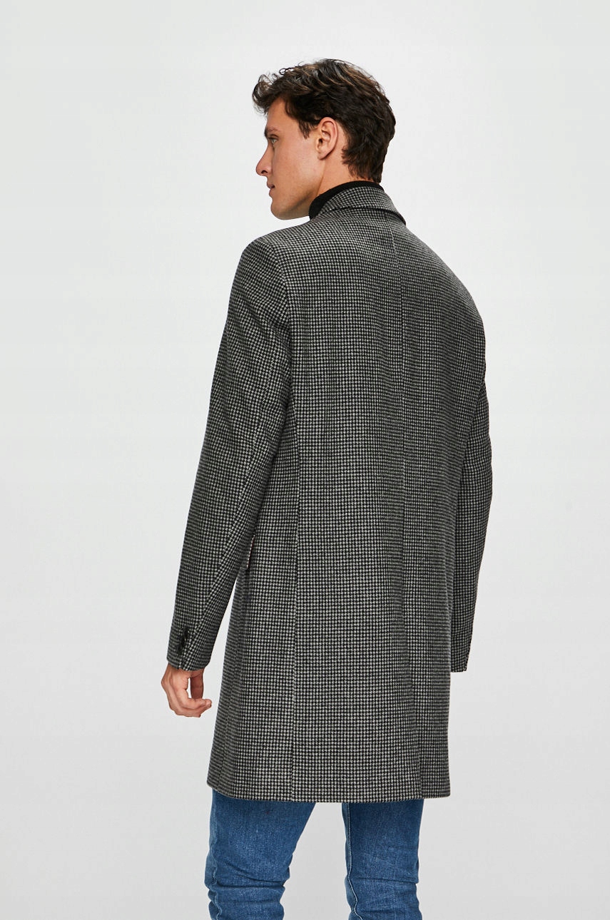 TOMMY HILFIGER TAILORED PŁASZCZ PEPITKA WOOL 52 Rozmiar 52