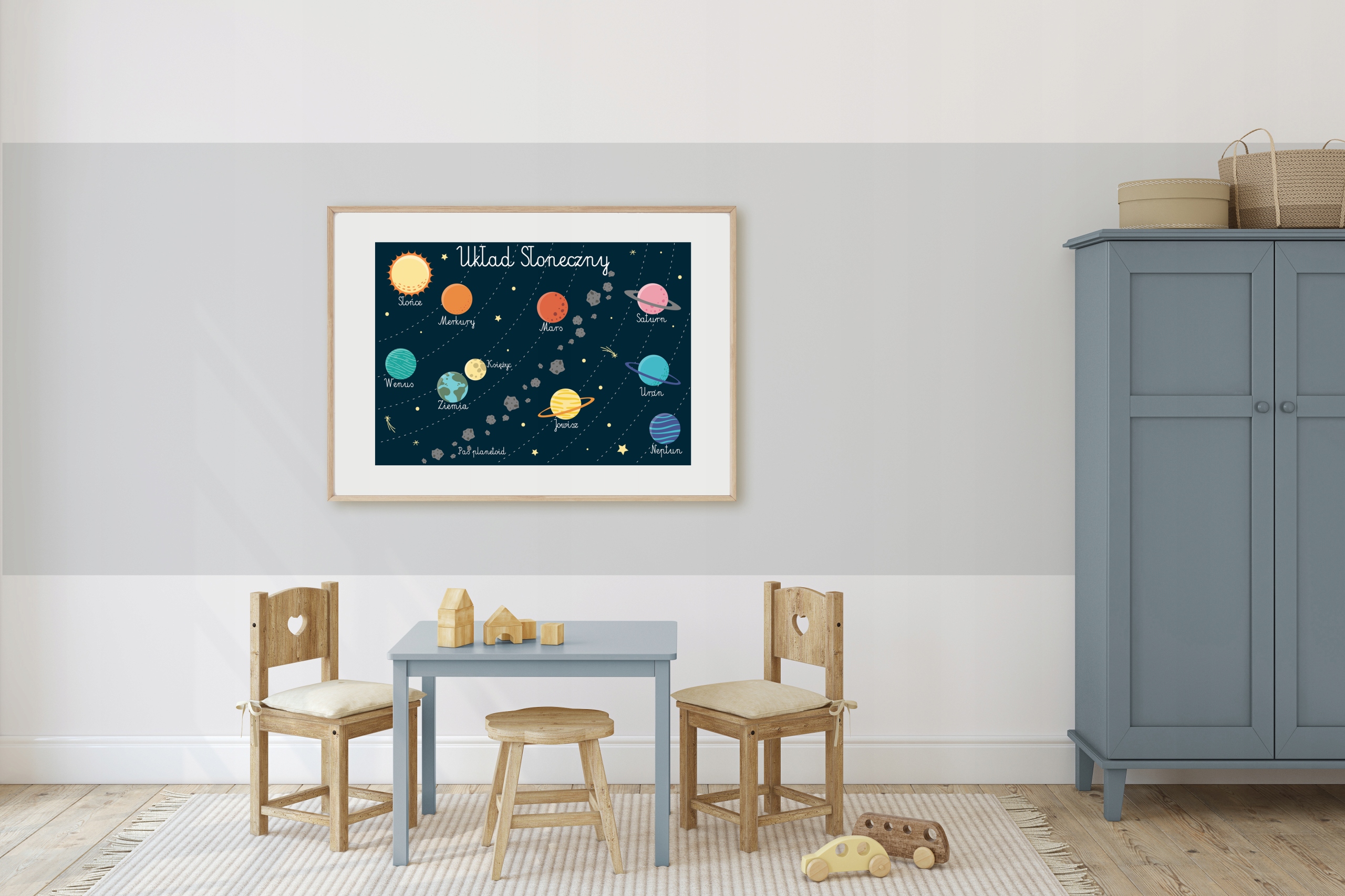 PLAKAT EDUKACYJNY układ Słoneczny PLANETY A4 21x30 Bohater brak