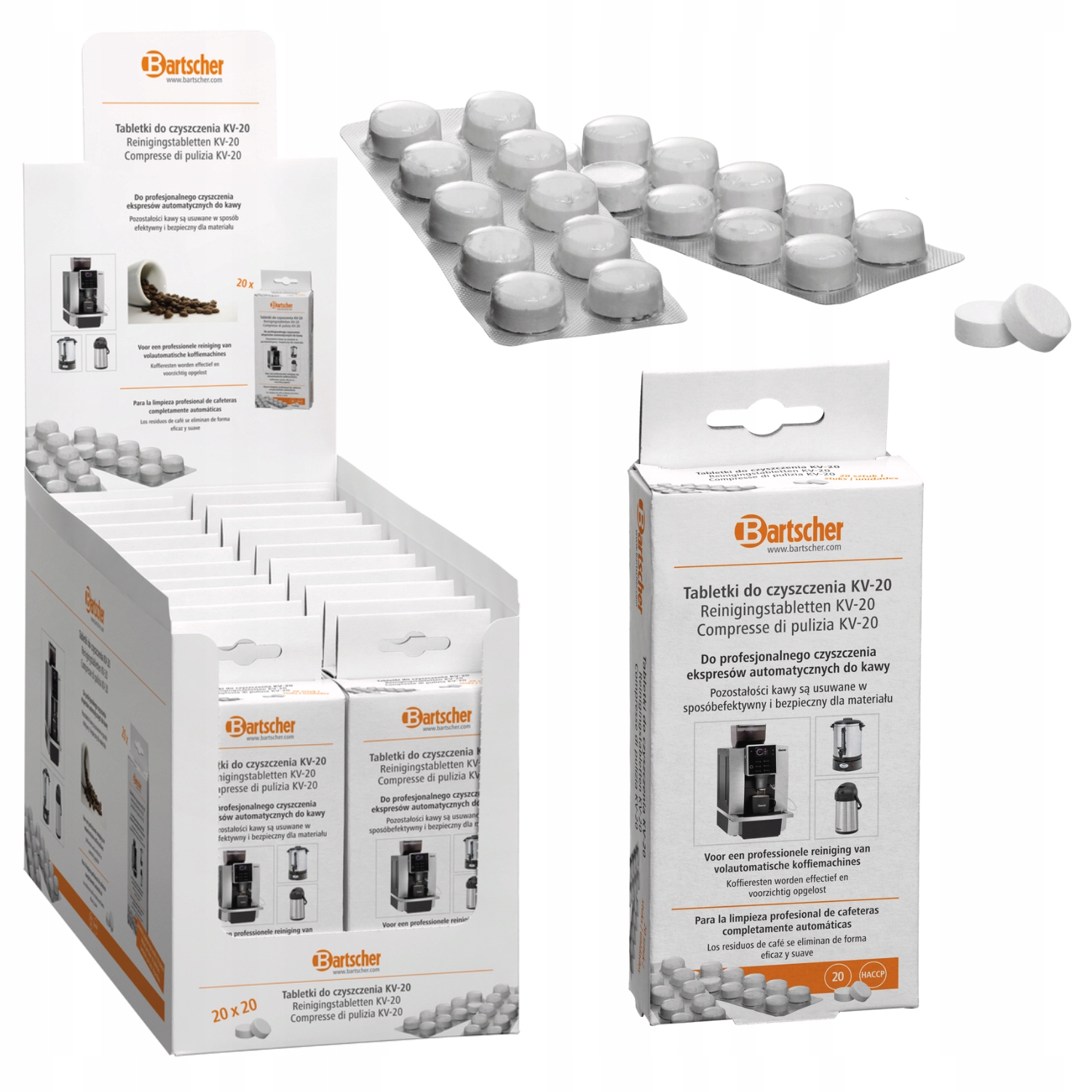 Tablety na čištění kávovaru Bartscher KV-20 20x20 tablet