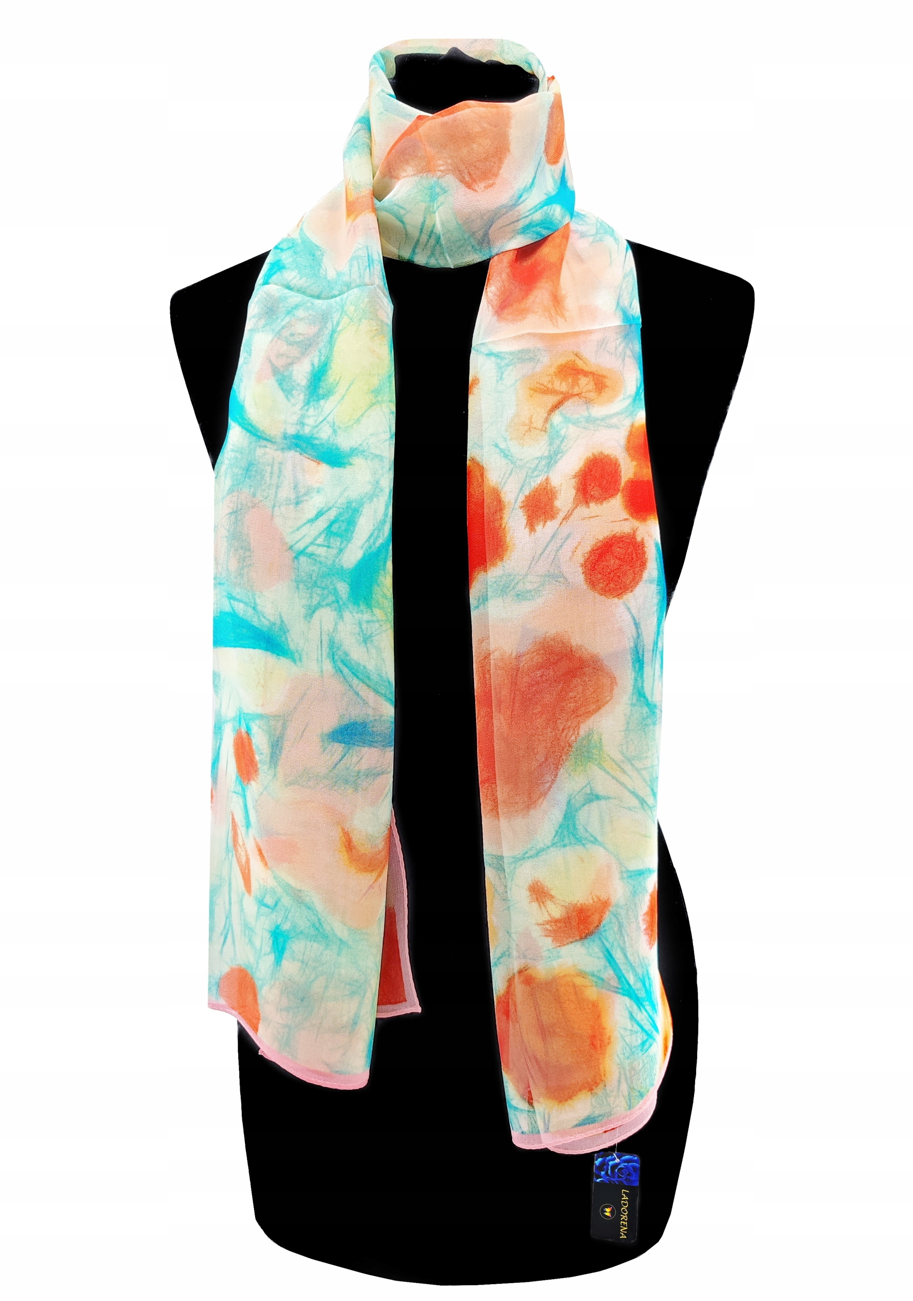 SZALIK JEDWABNY SZAL 100% NATURALNY JEDWAB MORWOWY JAKOŚĆ Marka LADORENA