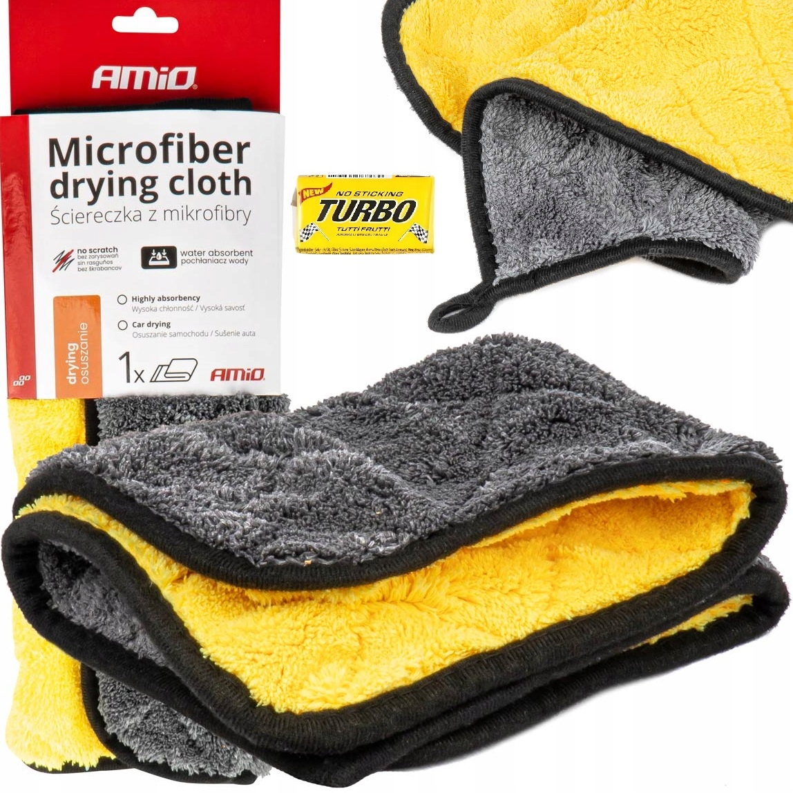 Ręcznik Samochodowy Do Osuszania Wycierania Auta Lakieru Mikrofibra 40x30cm