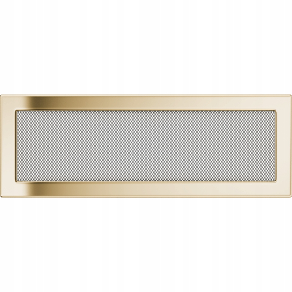 Větrací krbová mřížka 17x49 Cm Pozlacená