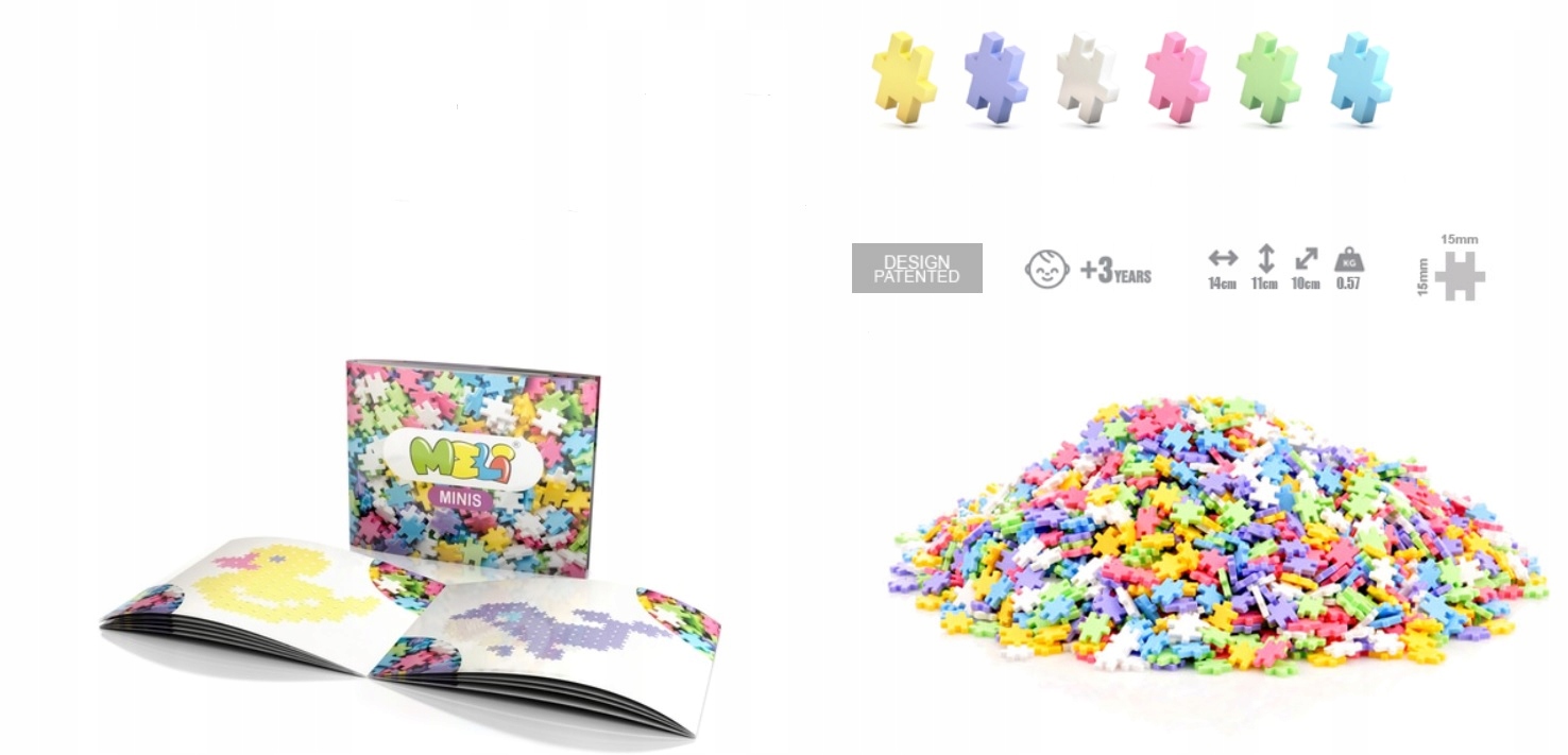 KLOCKI MELI MINIS Pastel Travel Box 1100 el. Typ wafle