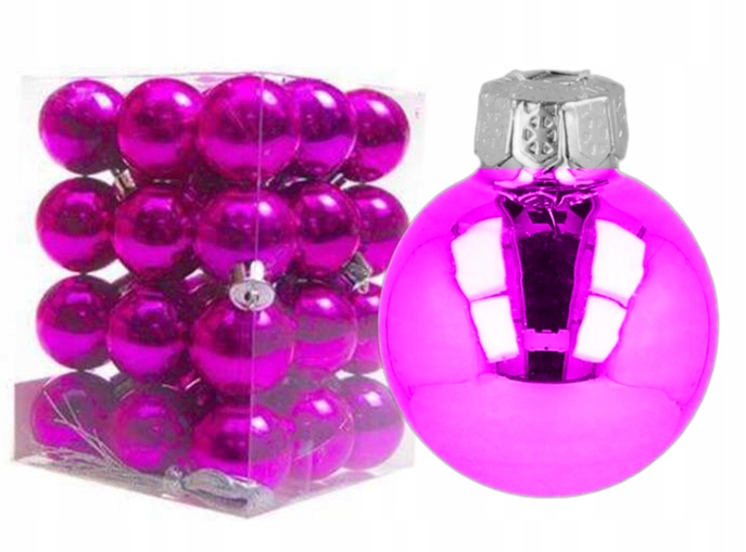

Bombki choinkowe plastikowe 2.5cm 36 sztuk Fuks