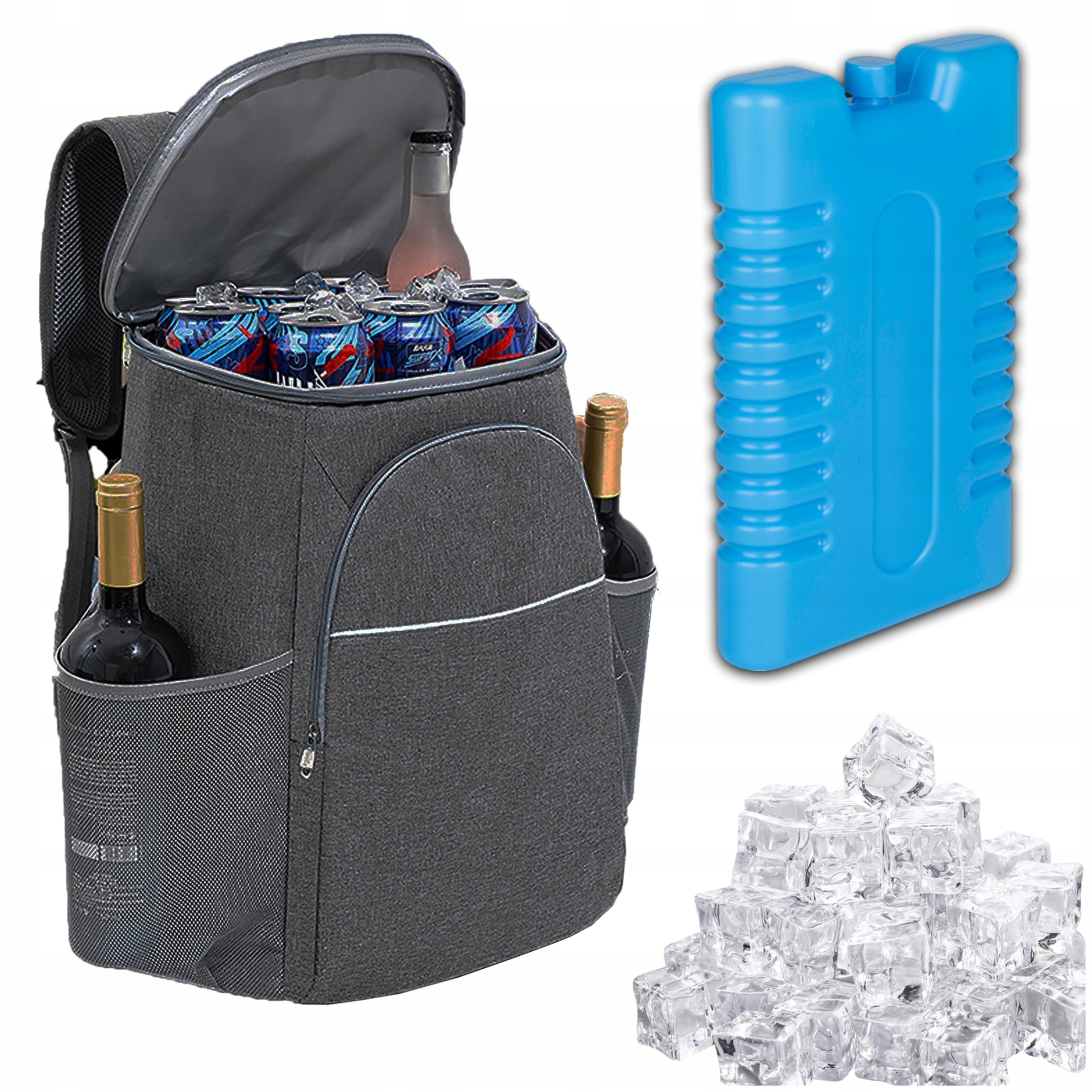 Plecak Termiczny Chłodzący Turystyczny Torba Izolacyjna Lodówka + Wkład Waga 0.5 kg