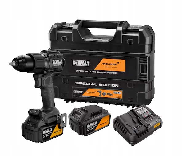 Dewalt x McLaren DCD86MP2T Wiertarko-wkrętarka z udarem 2x5Ah
