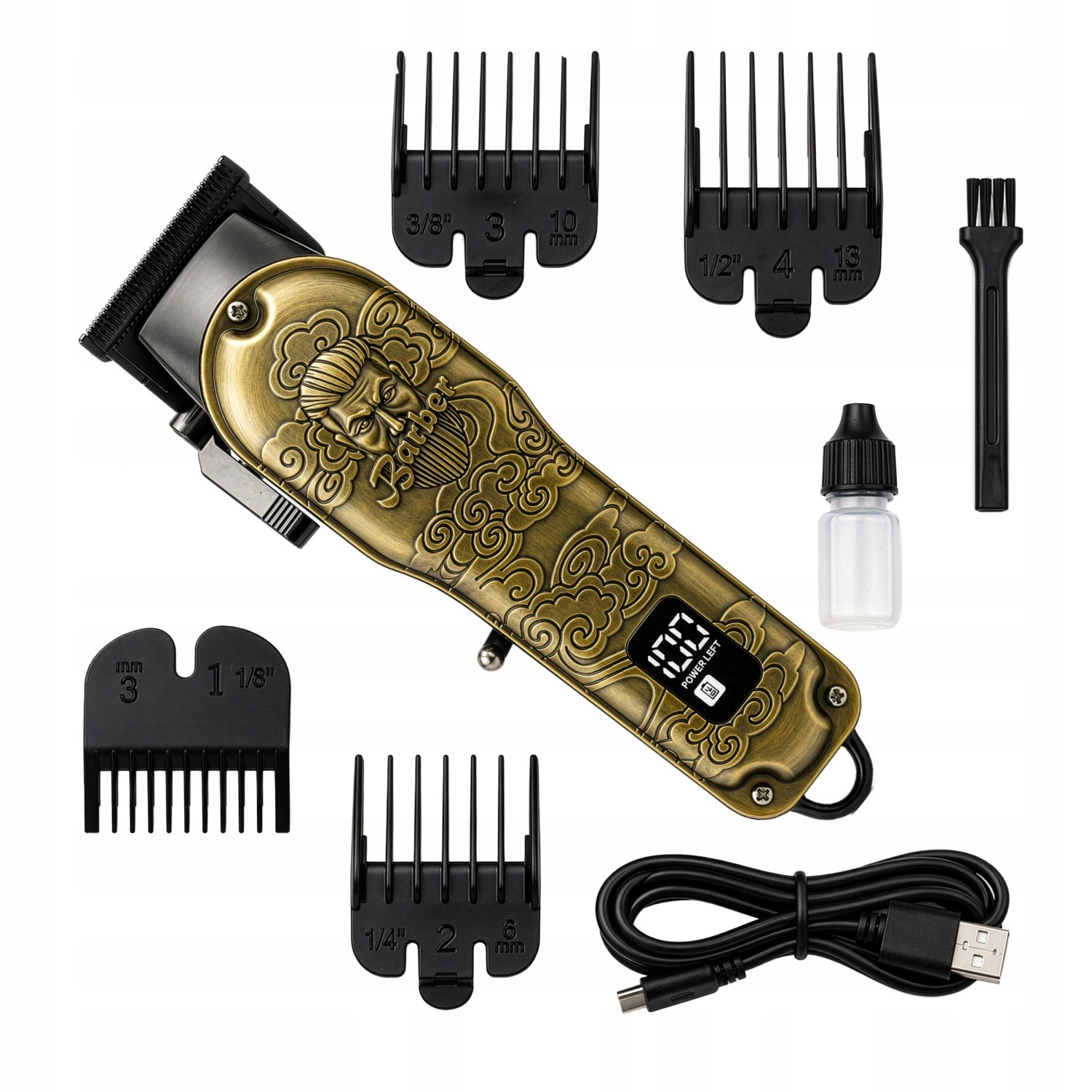 stříhací strojek na vlasy Adler Čepel Ceramic DLC 210min Led Usb