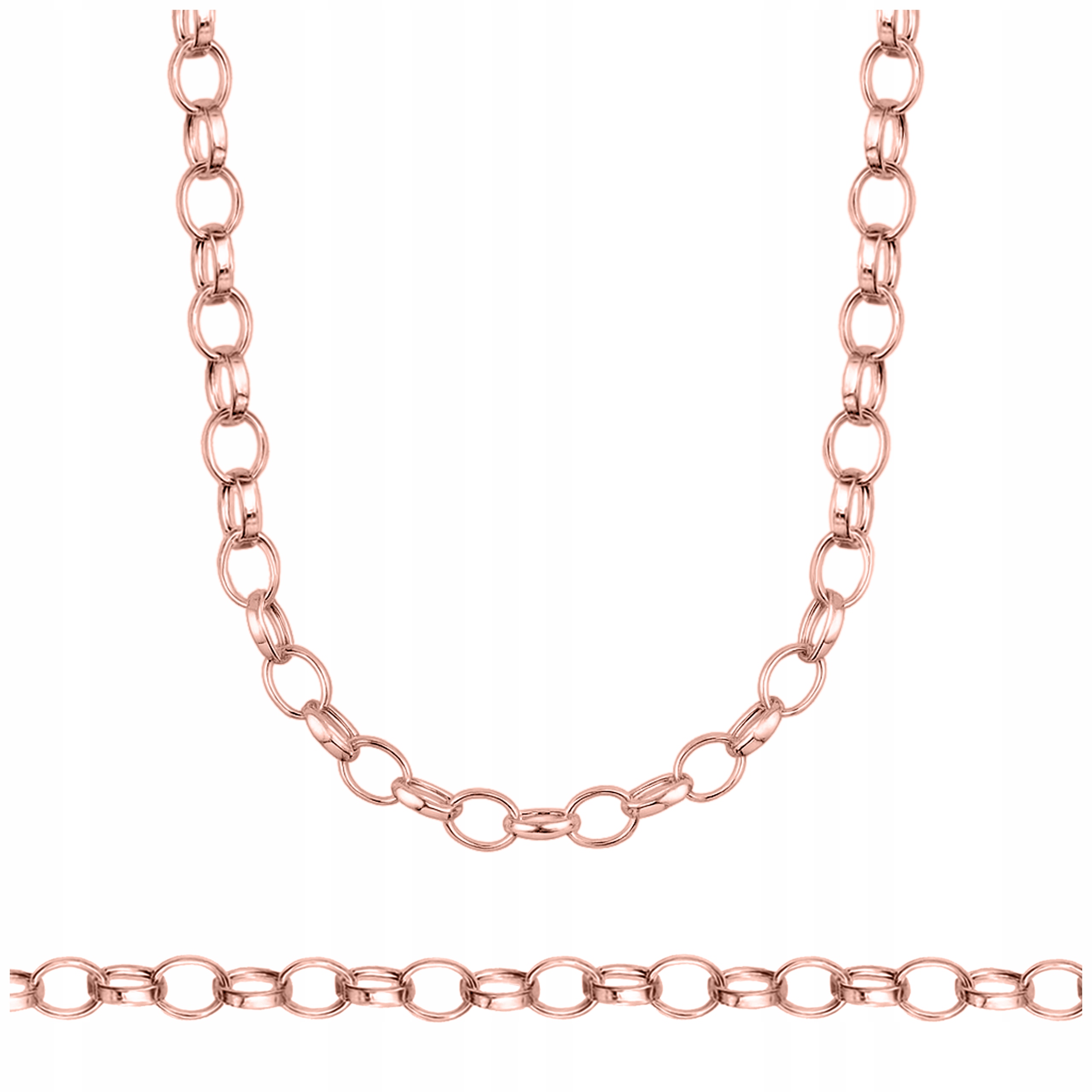 Řetízek Tlustý Ankr Rolo Dámský Pozlacený Klasický 45 cm Stříbro 925