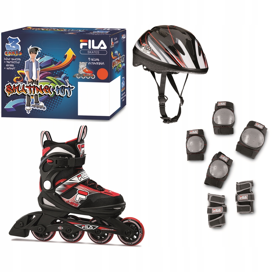 Rolki Fila Skates J-one Combo 3 blk/red M/32-36