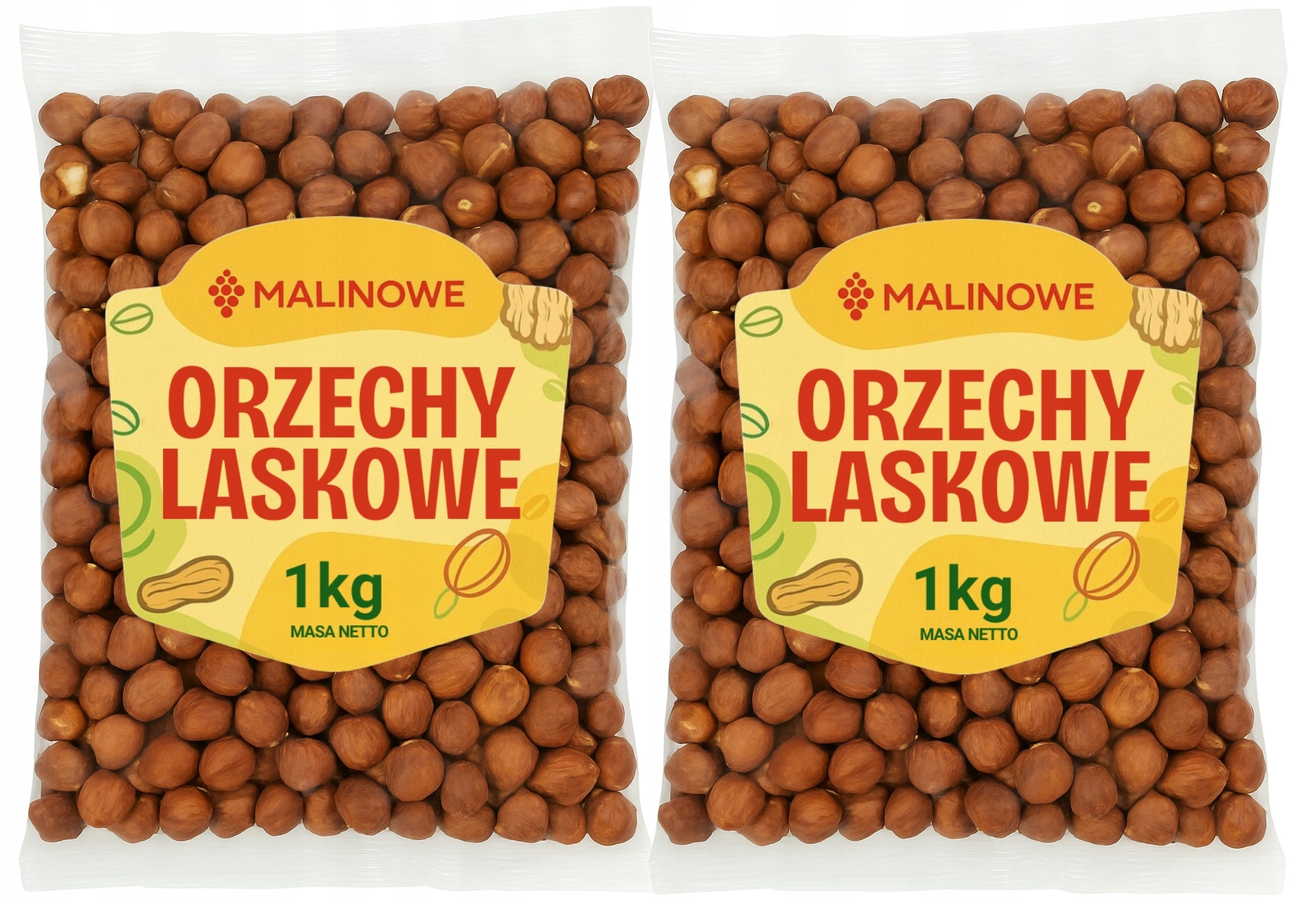 Levně Set Lískové Ořechy Loupané 2x1kg Vynikající Prémiová Kvalita