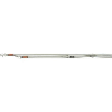 Be Nordic kožené přepínací vodítko světle šedá L-XL:2,00m/25mm