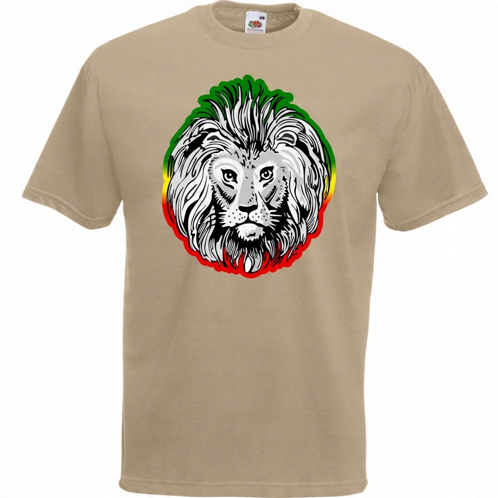 

Koszulka z nadrukiem reggae lew rasta rastaman XL