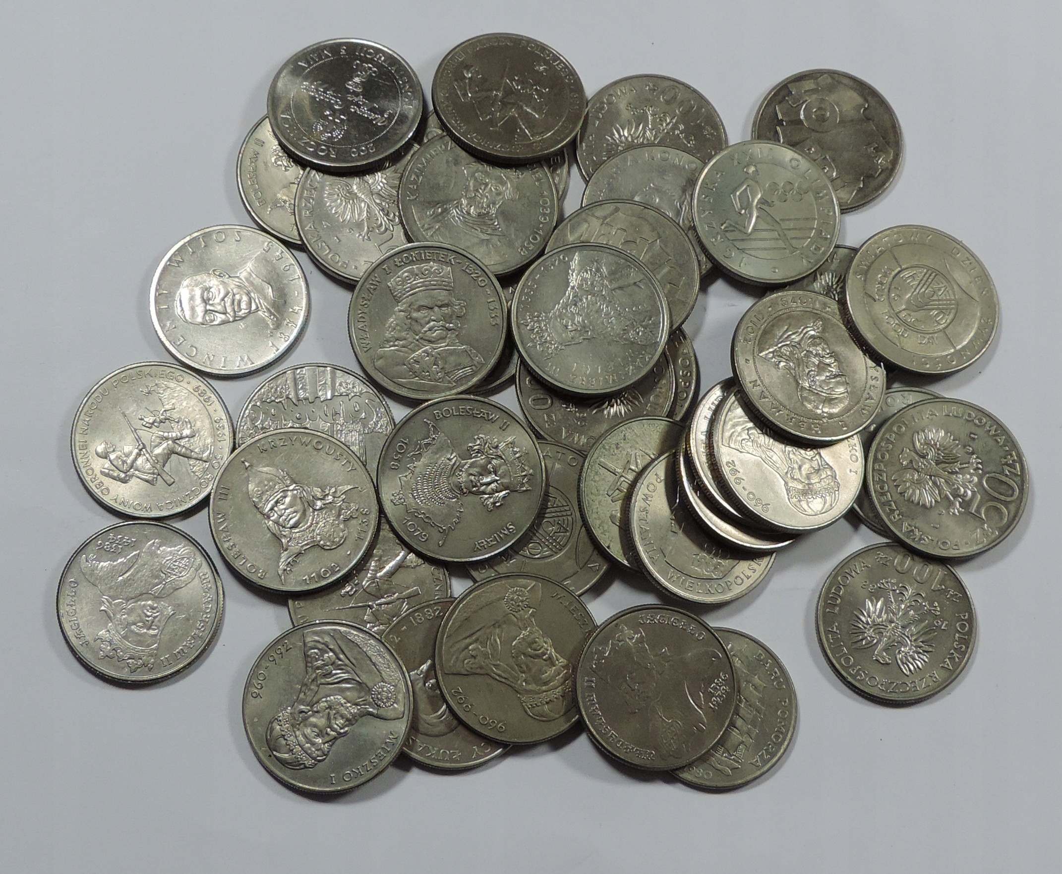 ZESTAW 40x MONETA OBIEGOWA - POLSKA PRL - OKOLICZNOŚCIOWA - MIX -YA1923